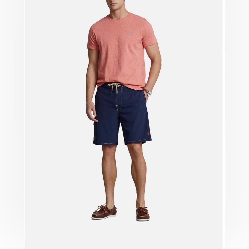 POLO by RALPH LAUREN Swim Trunks Size Large Navy and Pink